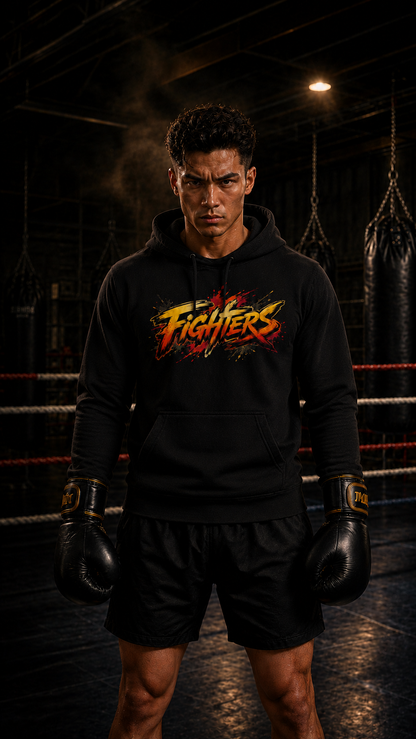 Men wearing Boxing anime hoodie - O'Connor Fighters collection