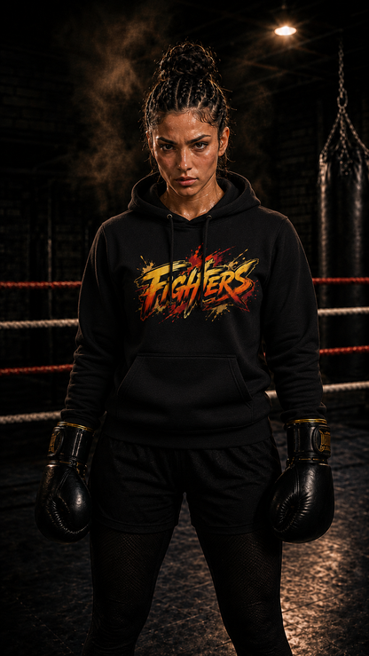 Women wearing Boxing anime hoodie - O'Connor Fighters collection