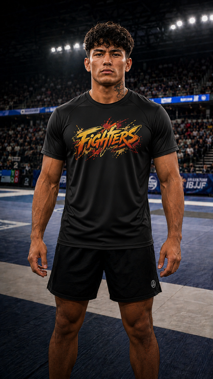 Men wearing Grappling anime performance-tee - O'Connor Fighters collection