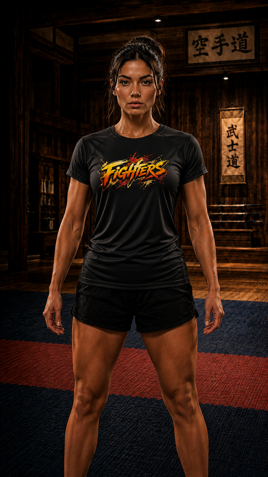 Women wearing Karate anime performance-tee - O'Connor Fighters collection