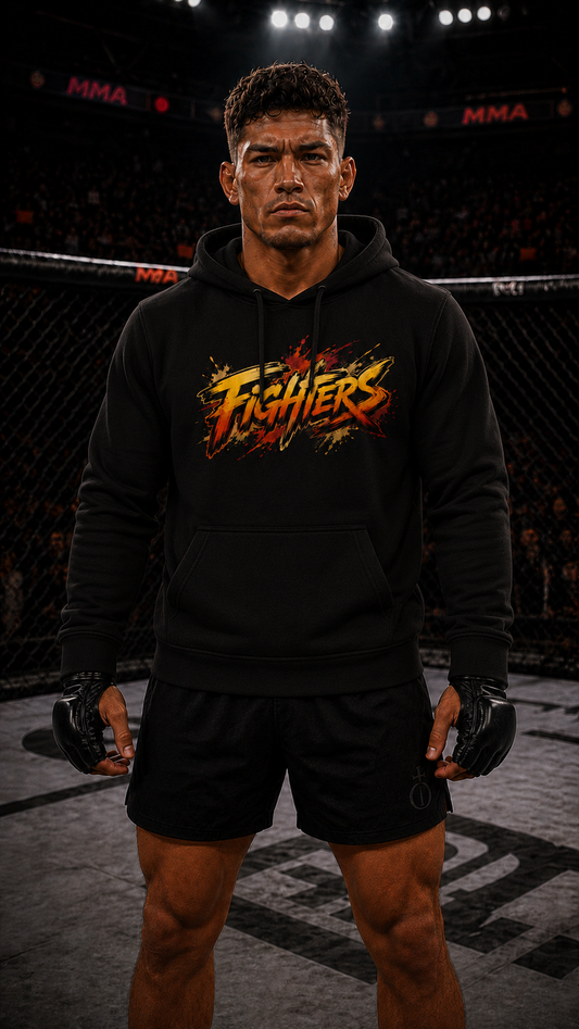 Men wearing MMA anime hoodie - O'Connor Fighters collection