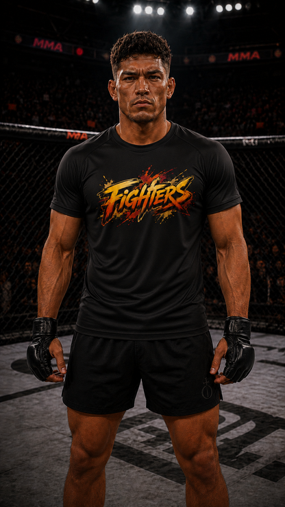 Men wearing MMA anime performance-tee - O'Connor Fighters collection