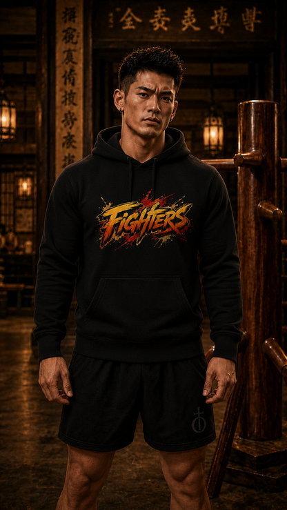 Men wearing Wing Chun anime hoodie - O'Connor Fighters collection