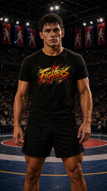 Men wearing Wrestling anime cotton-tee - O'Connor Fighters collection