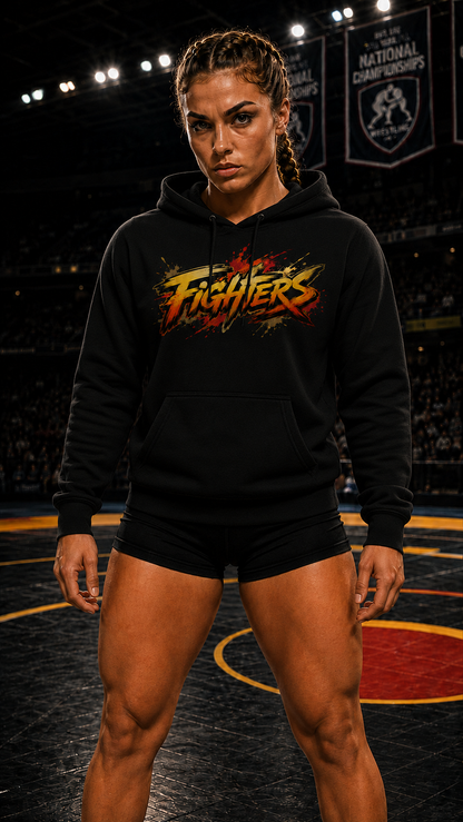 Women wearing Wrestling anime hoodie - O'Connor Fighters collection