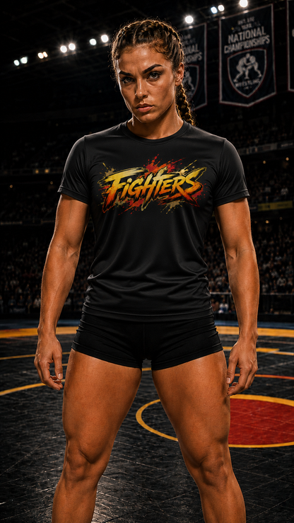 Women wearing Wrestling anime performance-tee - O'Connor Fighters collection
