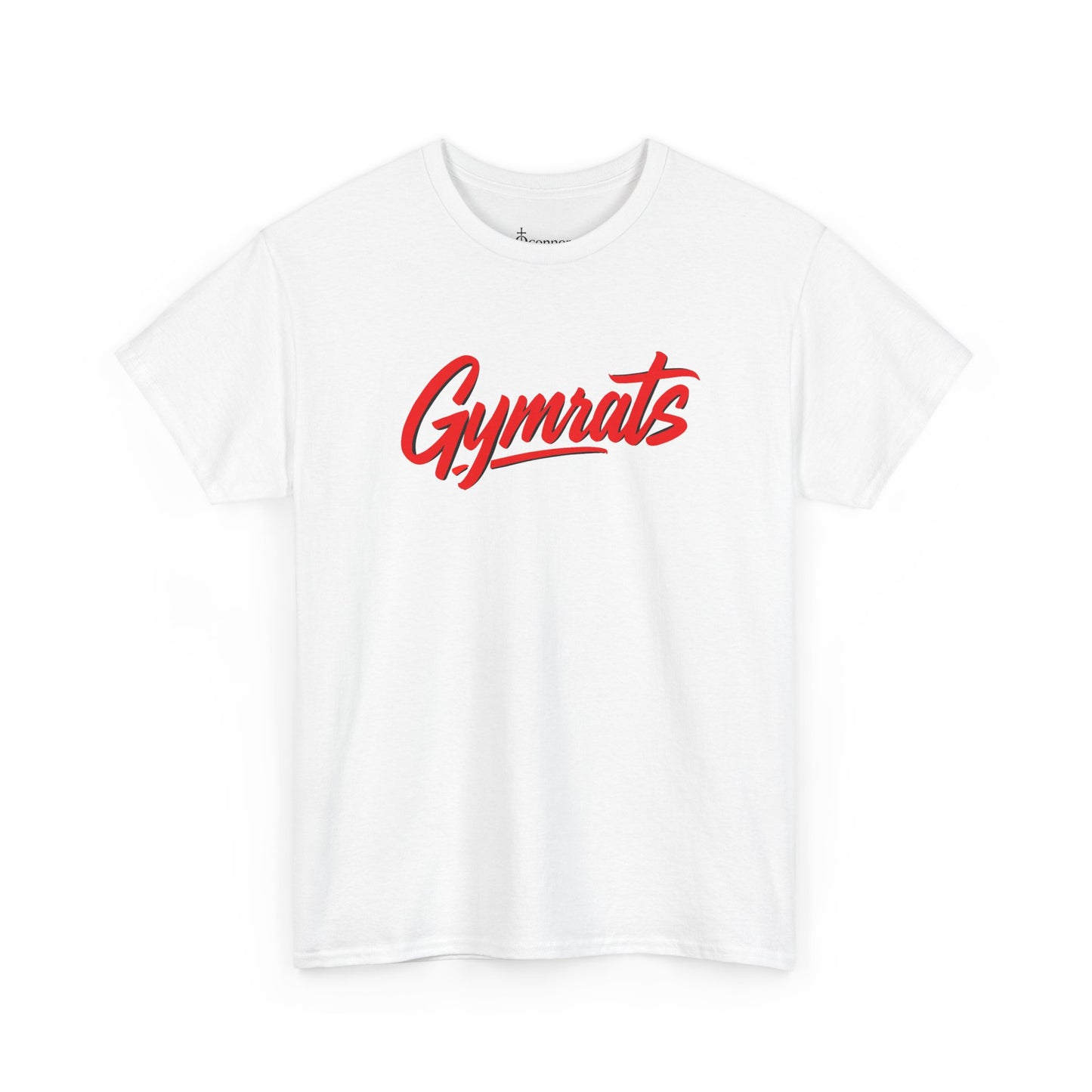 Red Venom cotton t-shirt front view white with Gymrats logo - anime gym apparel