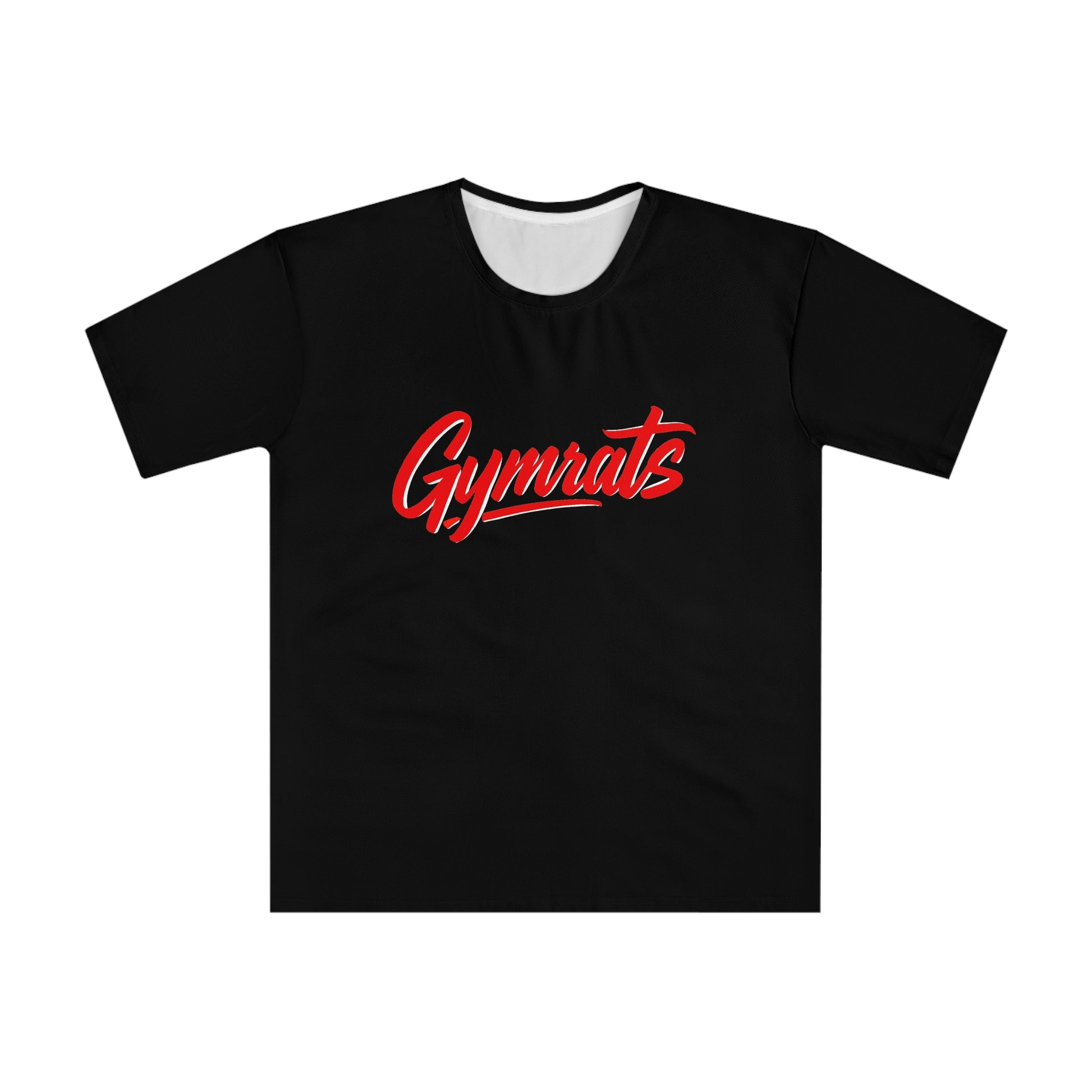 Red Venom anime polyester performance tee front view - deep crimson and blood red design by O'Connor