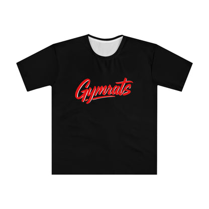 Red Venom anime polyester performance tee front view - deep crimson and blood red design by O'Connor