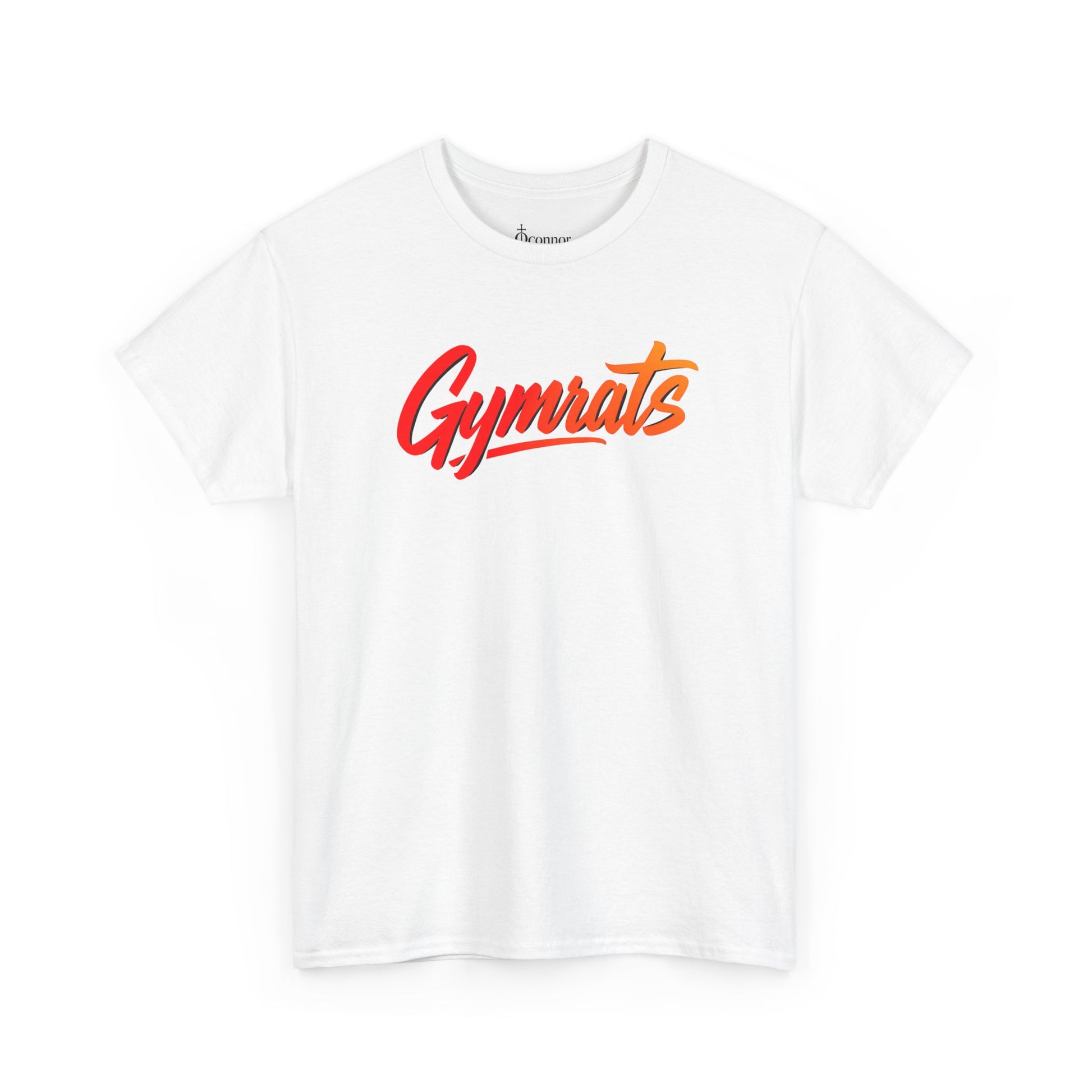 Wild Ember cotton t-shirt front view white with Gymrats logo - anime gym apparel